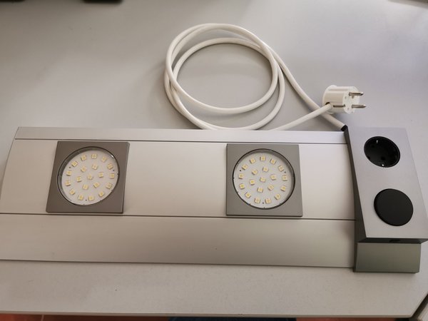 Hera FUTURA PLUS LED Einzelleuchte  2x3W, alu-eloxiert 500mm (T054 100 007 263)